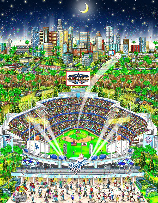 チャールズ・ファジーノの絵画作品　タイトルは、MLBオールスターゲーム2022inLA